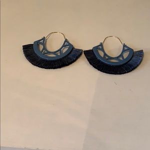 Blue Tassel Earrings (never worn)